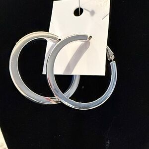 Chic Silver Hoop Earrings